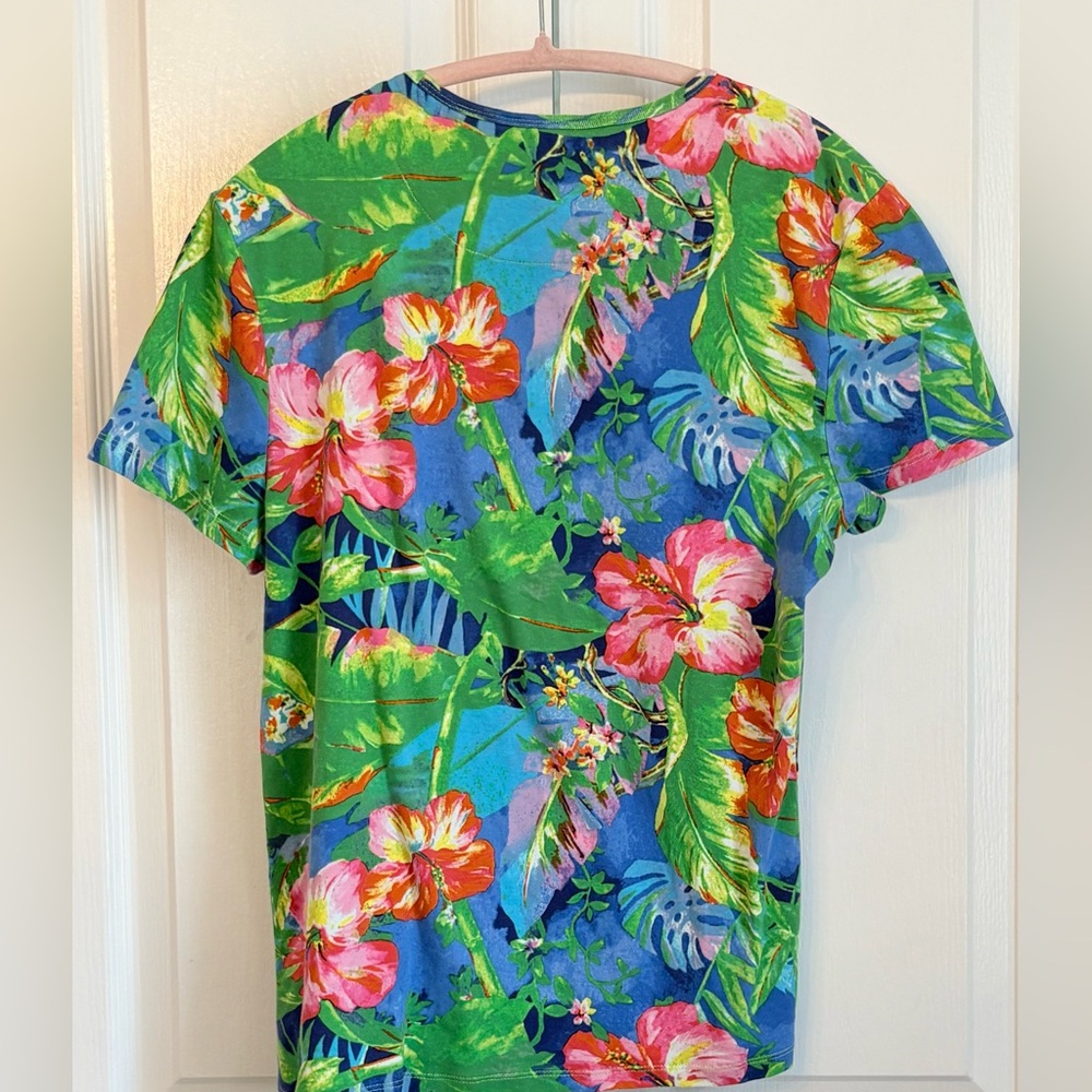 Lauren Ralph Lauren Womens Tee, Multicolored floral, size large - Picture 2 of 4